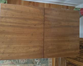 Vintage Drexel Heritage Server on Casters. Measures 30" W x 18" D x 30.5" H with Two Drop Leaves Measuring 15" W Each. Photo 3 of 5.