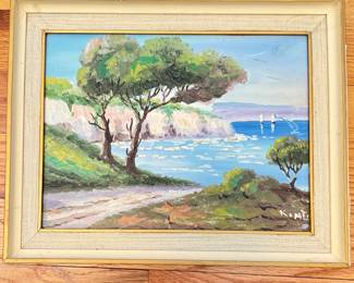 Landscape Art Signed By Artist, Kinti. Photo 1 of 2.