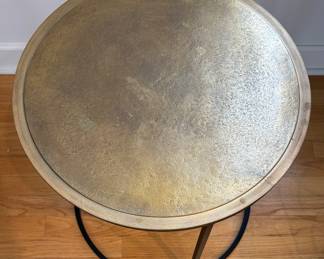 Crate & Barrel Side Table. Measures 18.5" D x 20" H. Photo 2 of 2.