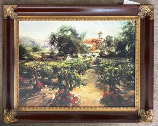 Stephen Charles Shortridge, "Napa Dawn;" Giclee on Canvas, Hand Enhanced. Measures 18" x 24" without frame; 30" x 40" Including Frame. Photo 1 of 4.