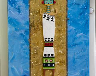 "Weaving Clouds," Felix Vigil. Mixed Media on Canvas. Photo 1 of 2.