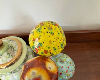 Set of 3 Vintage Murano Mushrooms. Photo 2 of 2.