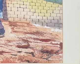Peru Watercolor. Signed by Artist. Photo 2 of 2.