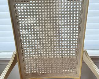 Set of 6 Cane Back Chairs with Upholstered Seats . 18.5" Seat Height. Photo 3 of 4.