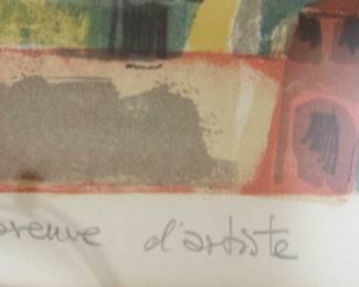 "Marina," Artists Proof, Serigraph. Signed By Artist, Sunol Alvar. Photo 3 of 3.