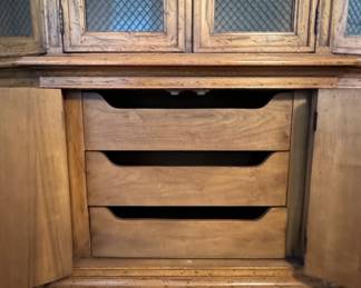 Vintage Drexel Heritage China Cabinet With Interior Lighting. Measures 63" W x 80" H. Photo 4 of 6.