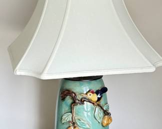 Majolica-Style Table Lamp. Photo 1 of 2.
