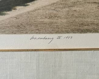 "Luxembourg IV," Lithograph #203/285. Signed By Artist, Harold Altman. Photo 3 of 4.