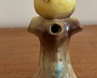 Vintage Yellow Parakeet in Tree - Czechoslovakia.