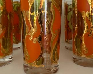 Set of 8 George Bruard Art Nouveau Glasses. Photo 2 of 3.