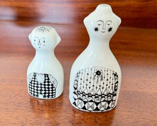 Arabia Of Finland - Emilia Pattern. Pieces Include 12 Luncheon Plates & Cup Sets, Salt & Pepper, Pitcher, 3 Serving Pieces. Photo 1 of 6.