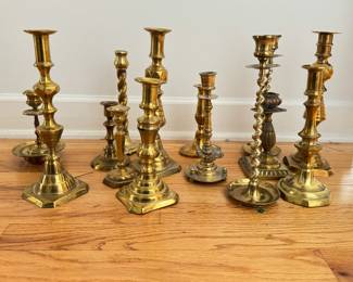 Vintage Brass Candleholders.