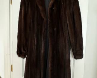 Long Mink Coat Size S.