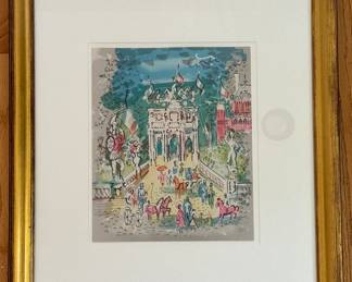 Paris Watercolor, #46/99. Signed by Artist, Cobelle. Measures 16" x 19." Photo 1 of 2.