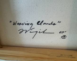 "Weaving Clouds," Felix Vigil. Mixed Media on Canvas. Photo 2 of 2.