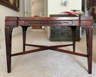 Vintage Side Table with Hidden Pull Out Side Trays. Photo 1 of 3.