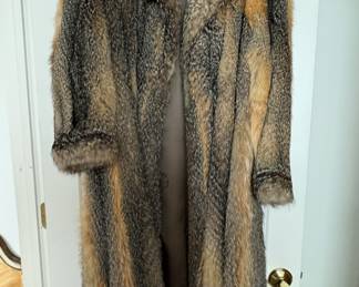 Long Fur Coat Size S.