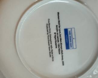 Third Drawer Down Studio "Women Wait For Love, But Men Always Walk Away" Plate. Photo 2 of 3.