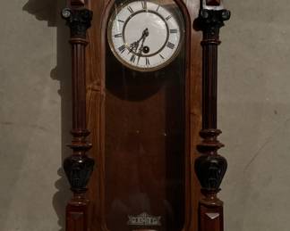 Antique Hanging Wall Clock.