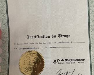 Landscape, Watercolor on Paper, Signed By Artist. Peter Keefer. Photo 3 of 3.