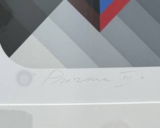 Victor Vasarely "Prizma IV" Serigraph #17/70. Signed By Artist. Measures 31" x 31" Including Frame. Photo 3 of 4.