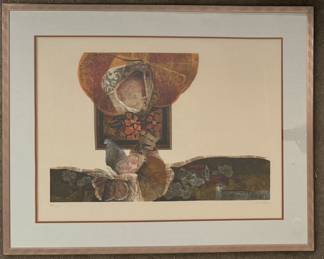 "Cantos Ceremoniales VI" Serigraph #92/185. Signed By Artist, Sunol Alvar. Photo 1 of 3.