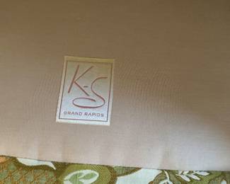 Pair of Mid-Century Upholstered Tub-Style Arm Chairs. Each Measures 27" W x 28" D. Photo 4 of 4.