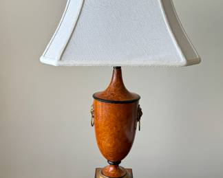 Pair of Baker Furniture Chestnut Urn-Style Table Lamps. Photo 1 of 3.