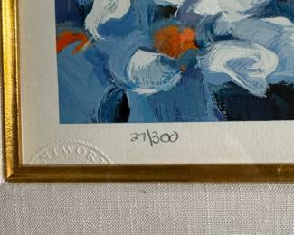 “Sunlit Passage,” John Zaccheo. Signed and Numbered Serigraph #27/300. Measures 30” x 40” Including Frame. Photo 3 of 3.