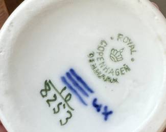 Royal Copenhagen Flow Blue Dish & Small Glass. Photo 2 of 2.