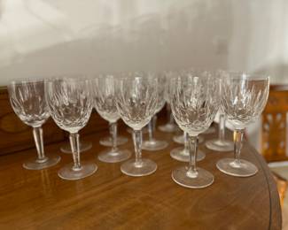 Set of 11 Waterford Crystal Claret Glasses - Lismore Pattern. Photo 2 of 2.