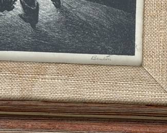 "Arkansas Evening," Original Lithograph Signed By Artist Thomas Hart Benton. Photo 3 of 3.