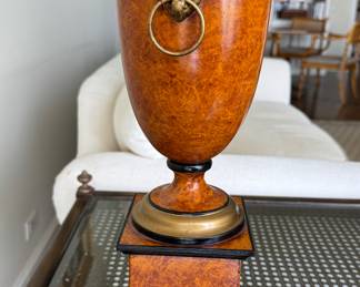 Pair of Baker Furniture Chestnut Urn-Style Table Lamps. Photo 2 of 3.