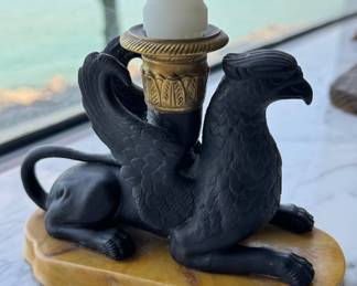 Pair of Griffin Candle Holders. Photo 2 of 2.