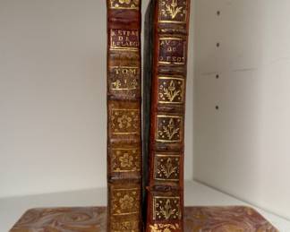 Leather Bookends.
