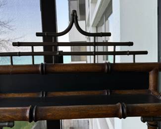 Vintage Faux Burnt Pagoda Style Bamboo Etagere. Photo 2 of 4.