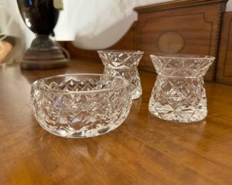 Waterford Crystal Nut Bowl & Waterford Crystal Toothpick / Cigarette Holder - 2 Available.