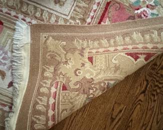 Vintage French Needlepoint-Style Wool Rug. Photo 4 of 4.