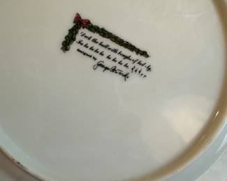 Georges Briard (Deck The Halls) China: 8 Dinner Plates, 8 Salad Plates, 10 Cups. Photo 3 of 3.