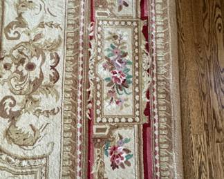 Vintage French Needlepoint-Style Wool Rug. Photo 2 of 4.