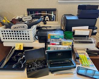 Home Office Supplies Including Cross Pens.