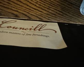 Set of 8 Vintage Councill Furniture Louis XVI Style Distressed Finish Dining Chairs. Photo 5 of 5.