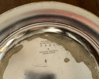 Set of 8 Reed & Barton for Chicago Athletic Association Silver Soldered Soup Bowls. Photo 3 of 3.