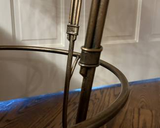 Set of 4 Ornate Leather Upholstered Swivel Bar Stools. Photo 6 of 6.