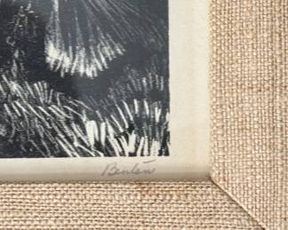 "Island Hay," Original Lithograph Signed By Artist Thomas Hart Benton. Photo 2 of 3.