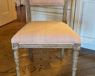 Set of 8 Vintage Councill Furniture Louis XVI Style Distressed Finish Dining Chairs. Photo 1 of 5.