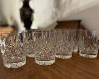 Set of 8 Waterford Crystal Double Old Fashioned - Lismore Pattern.