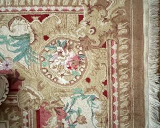 Vintage French Needlepoint-Style Wool Rug. Photo 3 of 4.