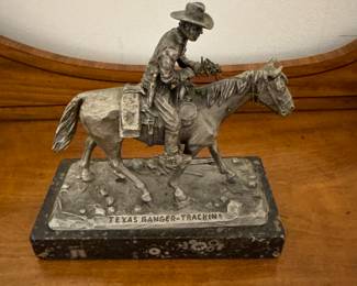 Texas Ranger - Tracking Pewter Sculpture. Signed by Artist Philip Kraczowski. Photo 1 of 2.