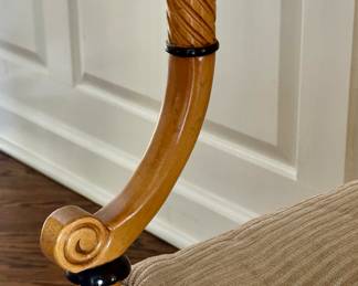 Vintage Baker Furniture Faux Bamboo Game Table. & Cane Seat Chair Set. One Seat Needs To Be Re-caned. Ask Us For Resources. Photo 9 of 12.